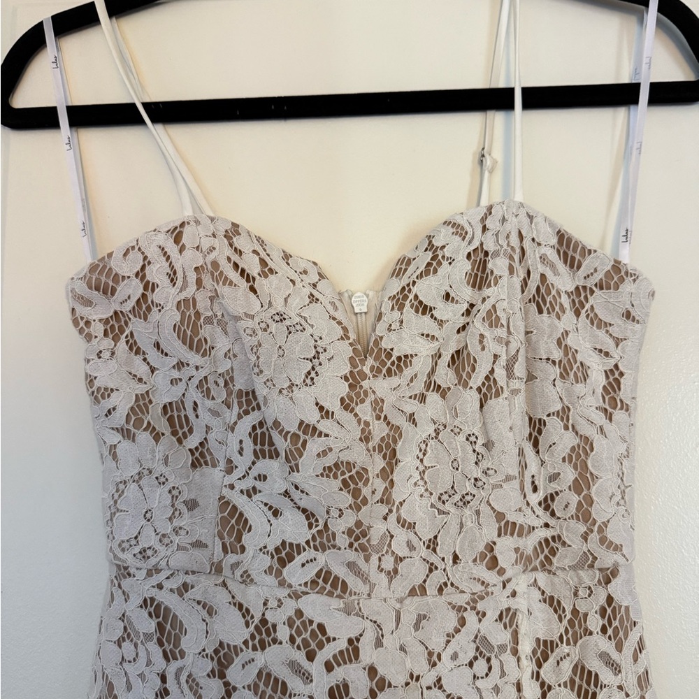 Lulus White Lace Dress. Size Small. - Picture 4 of 5